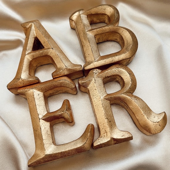 Other - GOLD GILDED INITIAL LETTER HOME DECOR